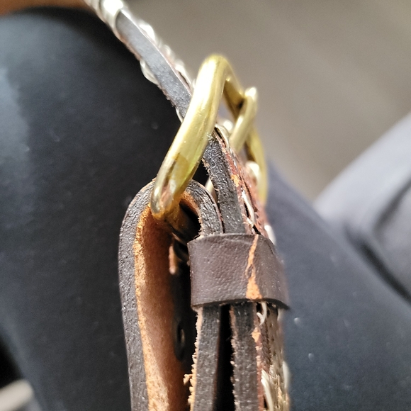 Big John mens western hand tooled saddle leather belt Sz - Picture 9 of 12